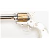 Image 5 : Colt Frontier Scout Single Action revolver, .22LR  cal., 4-3/4” barrel, nickel/gold finish, pearlite