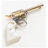 Image 9 : Colt Frontier Scout Single Action revolver, .22LR  cal., 4-3/4” barrel, nickel/gold finish, pearlite