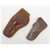 Image 2 : Lot of 2 tooled leather holsters, both pre-War and  both in very good condition; one is a V.L. & A.,