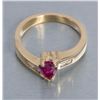 Image 3 : One 14k yellow gold ring set with a fine heart  shaped ruby weighing 1ct and diamonds.  Est.:   $1,0