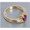Image 4 : One 14k yellow gold ring set with a fine heart  shaped ruby weighing 1ct and diamonds.  Est.:   $1,0