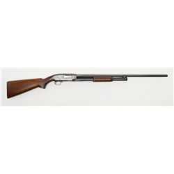 Winchester Model 12 pump action, takedown shotgun,  16 gauge, full choke, 28” barrel, blue finish,