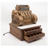 Image 4 : Large commercial size brass cash register, circa  WW I, approx. 26” in height (including oak base  w