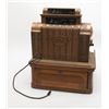 Image 6 : Large commercial size brass cash register, circa  WW I, approx. 26” in height (including oak base  w