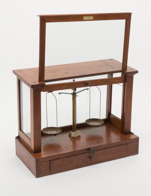 Antique apothecary enclosed balance beam scale by E.H. Sargent & Co ...