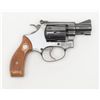 Image 2 : Smith & Wesson Model 34-1 DA revolver, .22LR cal.,  2” barrel, blue finish, checkered wood medallion