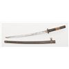 Image 8 : Lot of 2 Japanese Katana length swords with  military metal scabbard; first shows a cleaned  blade w