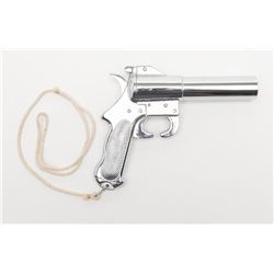 Nickel plated flare gun by Kilgore Corporation of  Toone, Tennessee Model B marked “U.S. Coast Guard