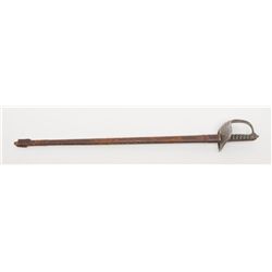 English sword and leather wrapped metal scabbard  by H. Brightwell & Co., 24 Cecilcourt, London, WC;