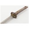 Image 10 : Lot of 2 Japanese swords consisting of an  officer’s sword with leather scabbard, brass  mounts and