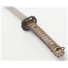 Image 9 : Lot of 2 Japanese swords consisting of an  officer’s sword with leather scabbard, brass  mounts and