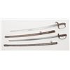 Image 3 : Lot of 2 swords with scabbards including one  approx. 39-1/2” overall with no maker mark, #16404  in
