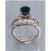 Image 1 : Natural oval sapphire in unmarked white gold mount  with approx.  ½ CT diamonds.    Est.:  $175-$350