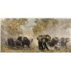 Image 2 : Large color print of elephants by noted wildlife  artist David Shepherd, approx. 23” x 28” entitled