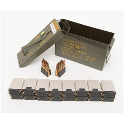 Garand shooters lot consisting of 18 Garand clips  loaded with 8 rounds each.  The clips are still i