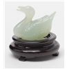 Image 4 : Lot including misc. jade earrings, a small jade  duck on a stand and a small decorative jade  hangin