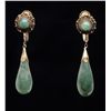 Image 9 : Lot including misc. jade earrings, a small jade  duck on a stand and a small decorative jade  hangin