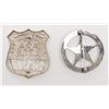 Image 2 : Lot of two badges including a U.S. Marshal badge  with star in middle of circle, no maker mark on  r