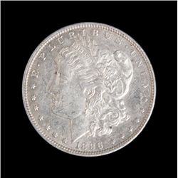 Lot of a U.S. Morgan Silver Dollar dated 1896-P,  un-graded, appears choice, proof-like and a 1934-S