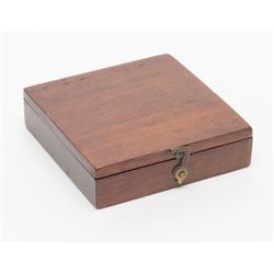 Early to mid 19th century pocket compass of high  quality in wood case; English or French maker; in