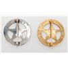 Image 2 : Lot of 2 U.S. Marshal badges, one in nickel color  the other in gold color with enameled lettering,