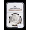 Image 1 : U.S. Morgan Silver Dollar, dated 1885-O, NGC  Graded MS 64.  Est.:  $80-$160.