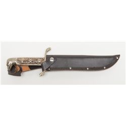 Modern Linder Bowie knife, made in Germany,  approx. 15-1/2” overall with a 10” blade, eagle  head p