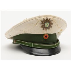 German military dress cap; interior marked  “Bamberger Mutzen-industrie Bund 18/91/33”; brim,  visor
