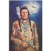 Image 2 : Framed and matted hand signed color print of Iron  Eyes Cody by John Steele, approx. 26” x 19” in  f