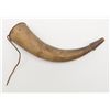 Image 2 : Powder Horn with wooden base.  The powder horn is  in overall good condition showing age with a  woo