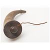 Image 4 : Powder Horn with wooden base.  The powder horn is  in overall good condition showing age with a  woo