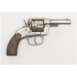 Hopkins & Allen XL Double Action revolver, .38  cal., 3” octagon barrel, nickel finish, checkered  h