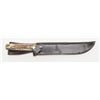 Image 1 : Modern Linder Bowie knife, made in Germany,  approx. 15” overall with a 10” blade displaying  etched