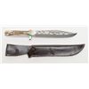 Image 2 : Modern Linder Bowie knife, made in Germany,  approx. 15” overall with a 10” blade displaying  etched