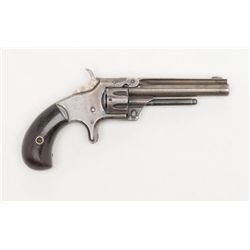 Smith & Wesson Model No. 1 Third Issue revolver,  .22 cal., 3-1/4” barrel, blue finish, rosewood  gr