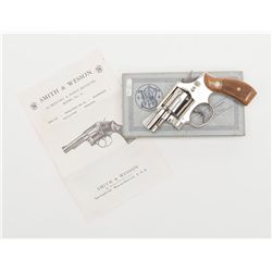 Smith & Wesson Model 10-5 DA revolver, .38 Special  cal., 2” barrel, nickel finish, checkered wood