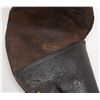Image 3 : Lot of 2 early large percussion revolver leather  holsters, one a flap style, the other a slim Jim