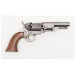 Colt Model 1849 Pocket Model percussion revolver,  .31 cal., 4” octagon barrel, wood grips, #124438