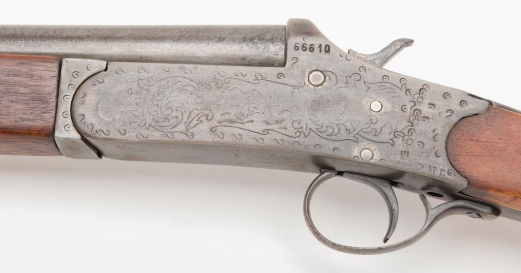 Spanish 12 gauge single barrel break top shotgun with pistol grip and