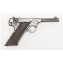 Hi-Standard Model A semi-auto pistol, .22LR cal.,  4” barrel, very good condition, 60%-80% blue,  mi