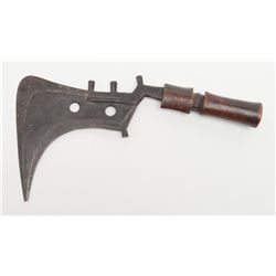 Authentic African battle axe circa early 20th  century.   Est.:  $150-$300.