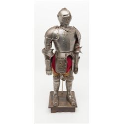 Early to mid-19th century expertly constructed  etched miniature suit of armor, Austrian crests,  ap