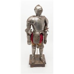 Early to mid-19th century expertly constructed  etched miniature suit of armor, Austrian crests,  ap