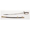 Image 3 : U.S. Model 1850 officer’s sword with original  scabbard in good condition showing etched blade  mark