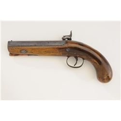 Percussion belt pistol signed “Nock London”, large  bore, circa 1850’s-60’s in good original  condit