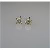 Image 1 : Radiant Round Brilliant cut Diamond Stud Earrings  weighing approx. 0.90 carats with H-I colors and