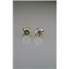 Image 2 : Radiant Round Brilliant cut Diamond Stud Earrings  weighing approx. 0.90 carats with H-I colors and