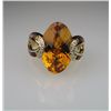 Image 3 : Striking Fantasy cut Citrine and Multi-Gem Ring  approx. 11.25 carat Citrine with checkerboard cut