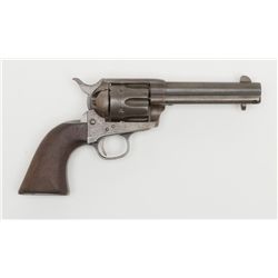 Interesting Colt Civilian Model SAA revolver,  .44-40 cal., 4-3/4” barrel with etched panel, blue  a