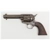 Image 2 : Interesting Colt Civilian Model SAA revolver,  .44-40 cal., 4-3/4” barrel with etched panel, blue  a